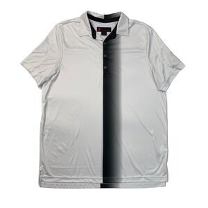 Jamie Sadock Polo Shirt Mens L Large White Black Eclipse Oak Quarry Golf Club CA